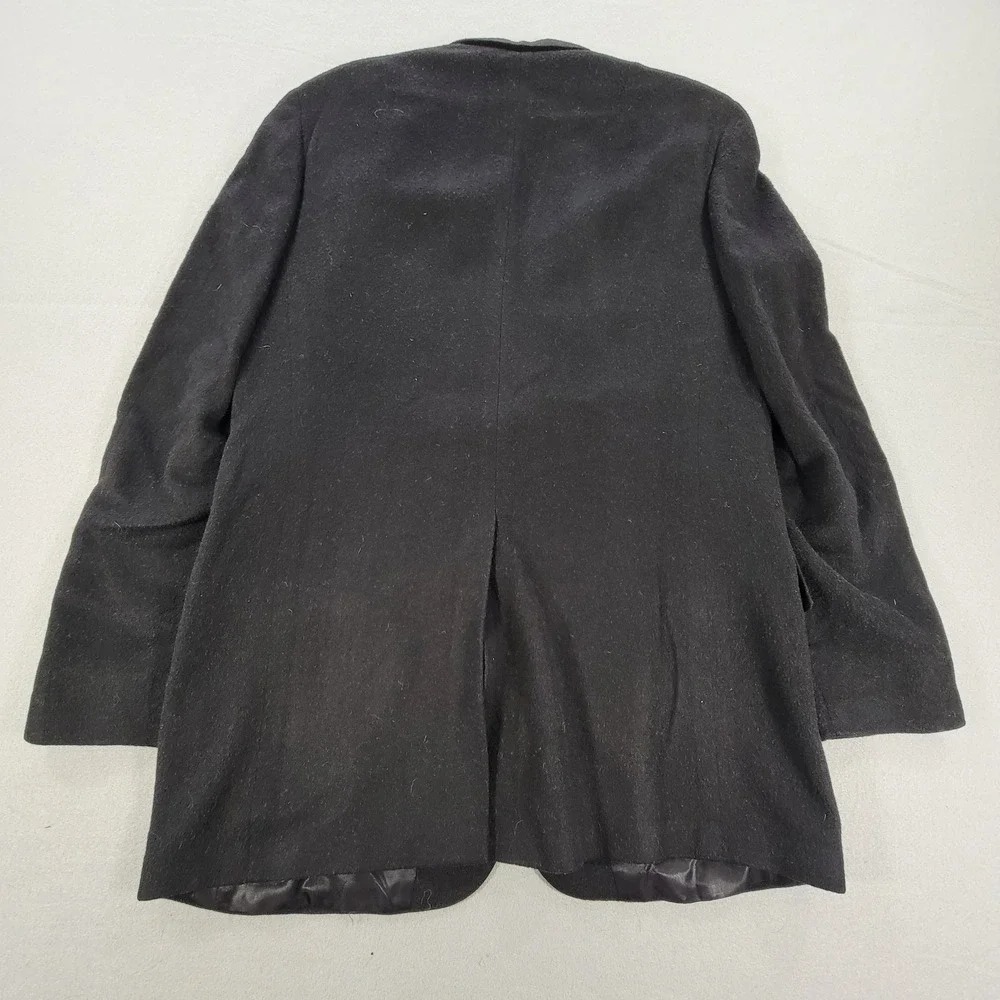 Turnbury Vintage Blazer 100% Camel Hair Black Two Button Sport Coat Men's 40L